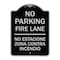 Signmission No Parking Fire Lane No Estacione Zona Contra Incendio Heavy-Gauge Alum, 24" x 18", BS-1824-23727 A-DES-BS-1824-23727 - alternate 1